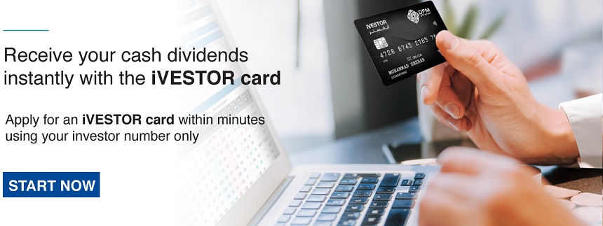 Receive your cash dividends instantly with the iVESTOR card iVestor